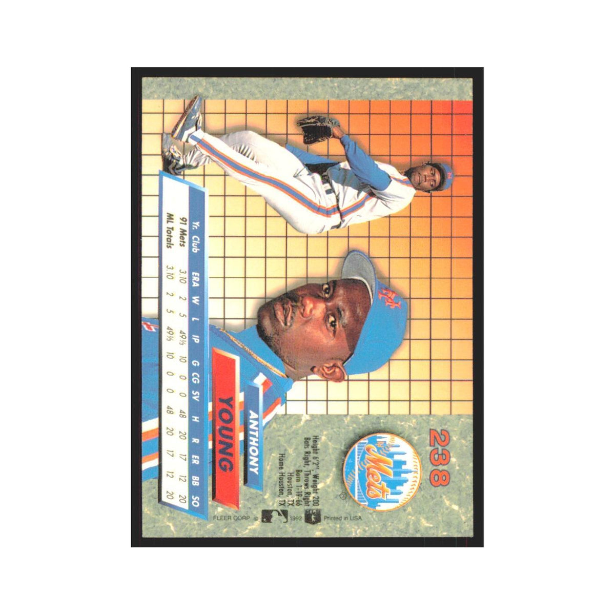 1992 Fleer Ultra Anthony Young RC Mets #238