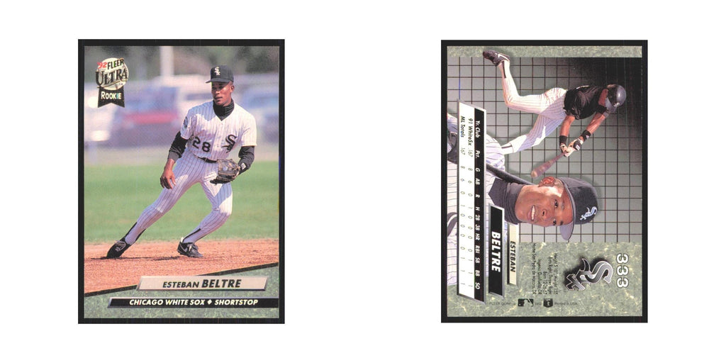 1992 Fleer Ultra Esteban Beltre RC White Sox #333