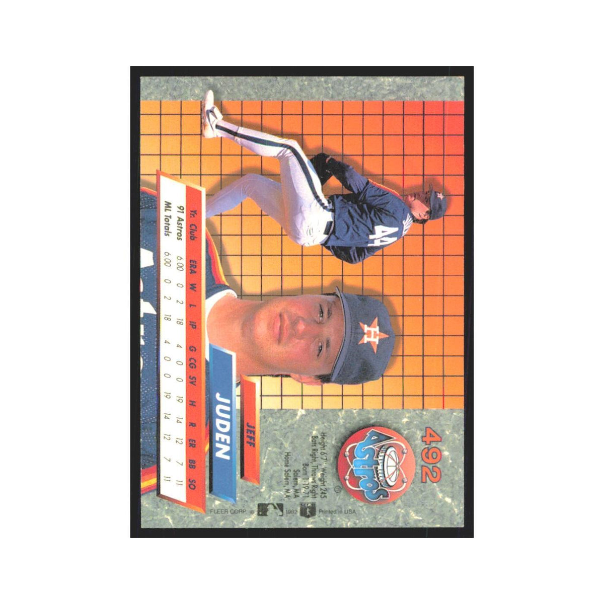 1992 Fleer Ultra Jeff Juden RC Astros #492
