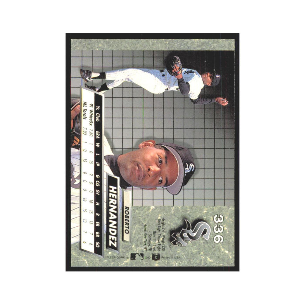 1992 Fleer Ultra Roberto Hernandez RC White Sox #336