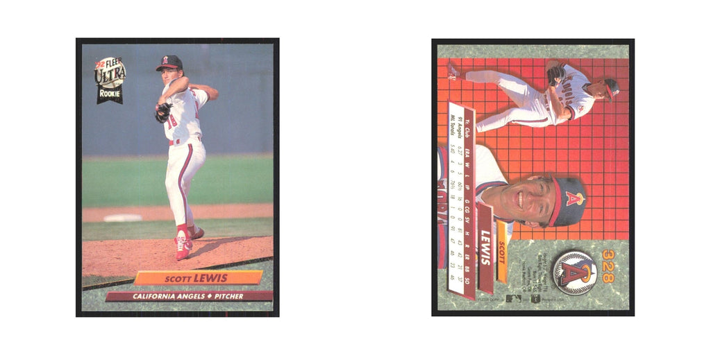 1992 Fleer Ultra Scott Lewis RC Angels #328