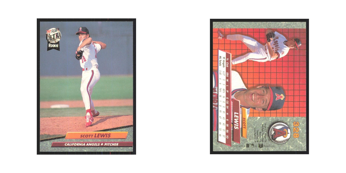 1992 Fleer Ultra Scott Lewis RC Angels #328