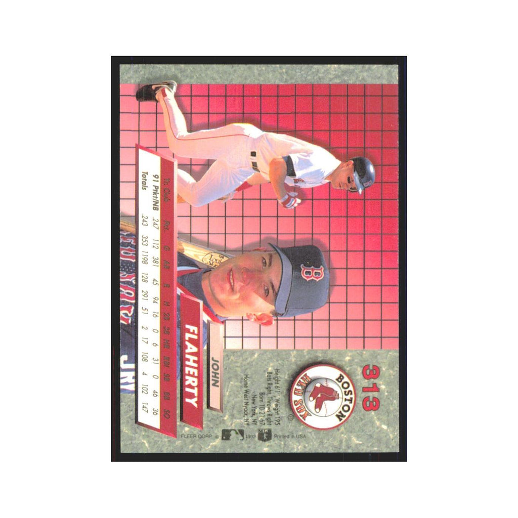 1992 Fleer Ultra John Flaherty RC Red Sox #313