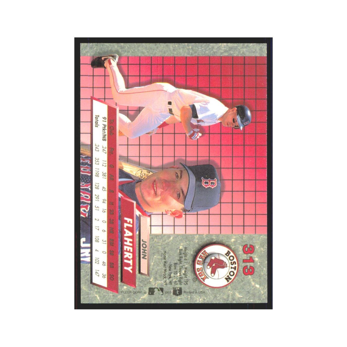 1992 Fleer Ultra John Flaherty RC Red Sox #313