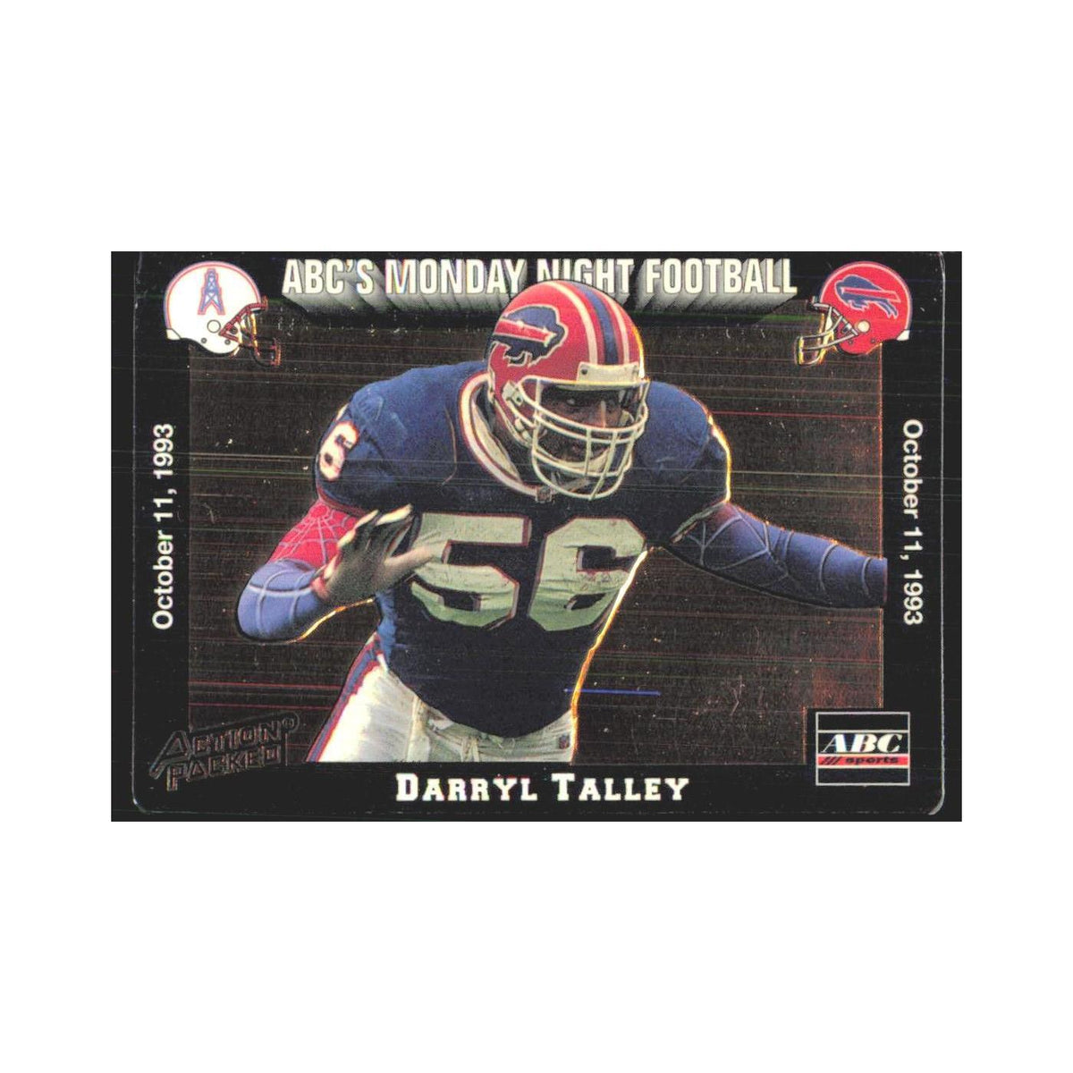 1993 Action Packed Darryl Talley Bills #25