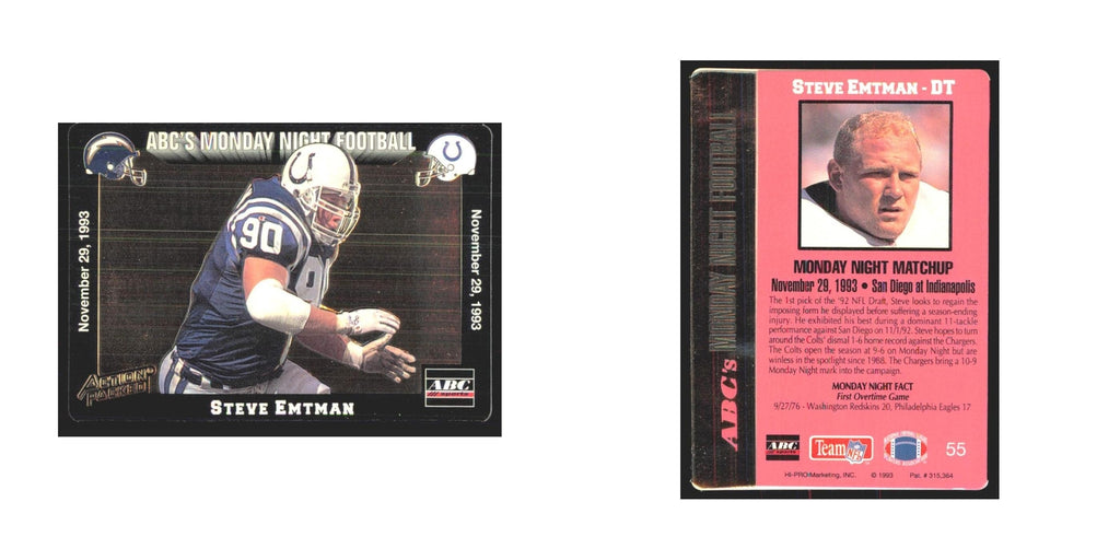 1993 Action Packed Steve Emtman Colts #55