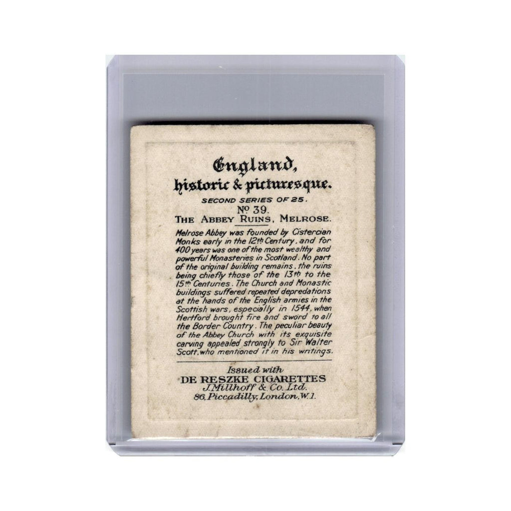 Abbey Ruins 1928 De Reszke England Historic & Picturesque #39.0 VG