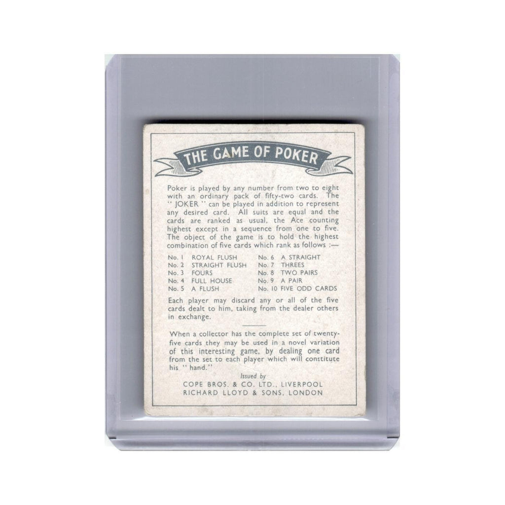 Full House 1936 Cope Bros The Game of Poker #7.0 EX
