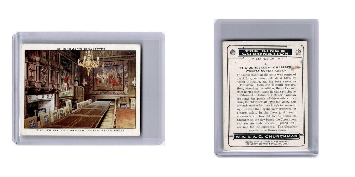 The Jerusalem Chamber 1937 Churchman The King's Coronation #11.0 EX