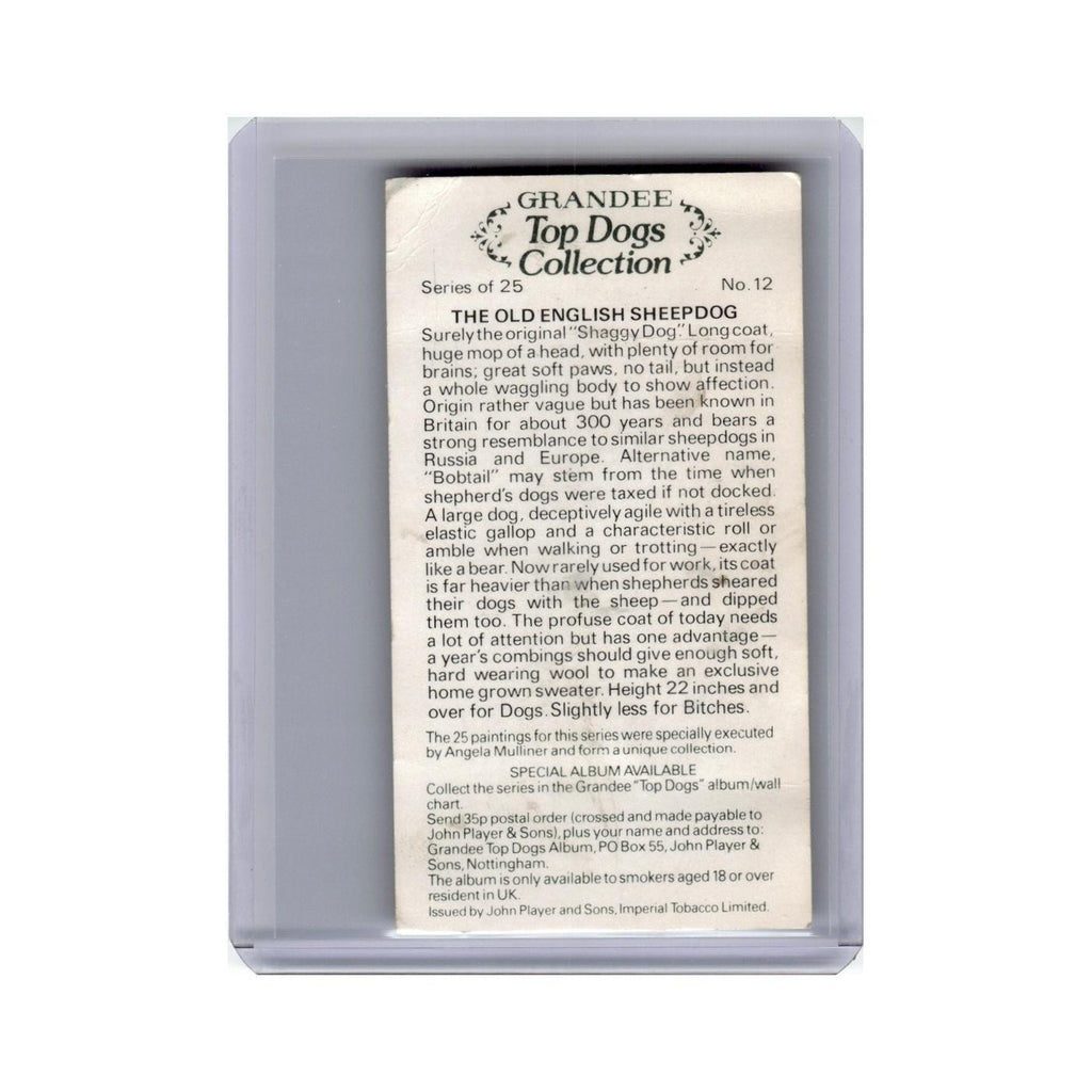 Old English Sheepdog 1979 Grandee Top Dogs Collection #12.0 VG