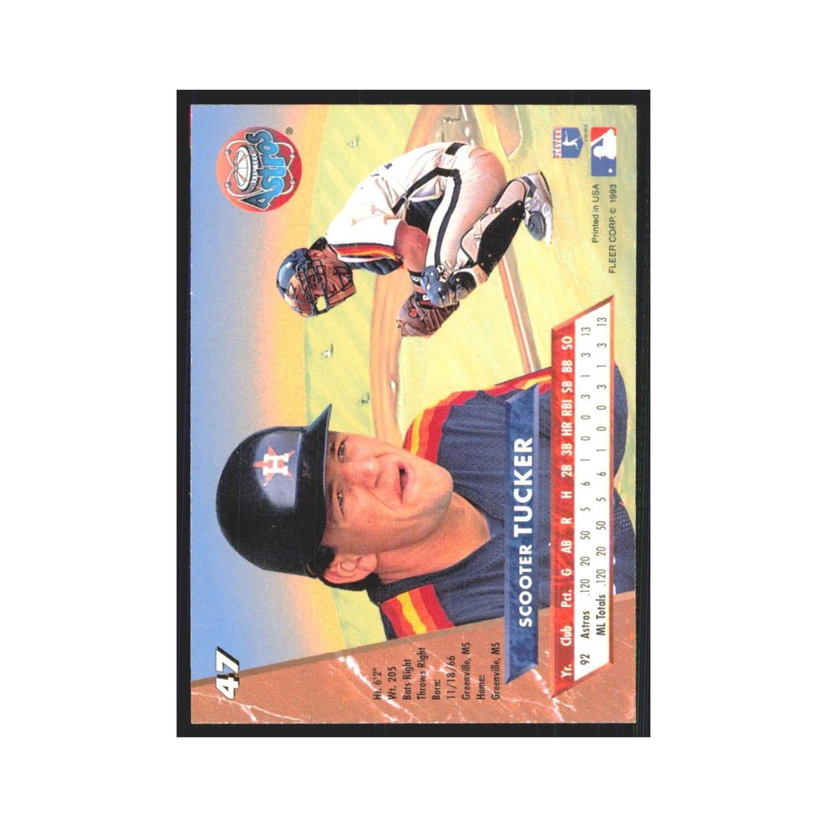 1993 Fleer Ultra Scooter Tucker RC Astros #47