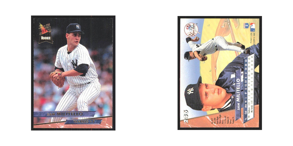 1993 Fleer Ultra Sam Militello RC Yankees #246