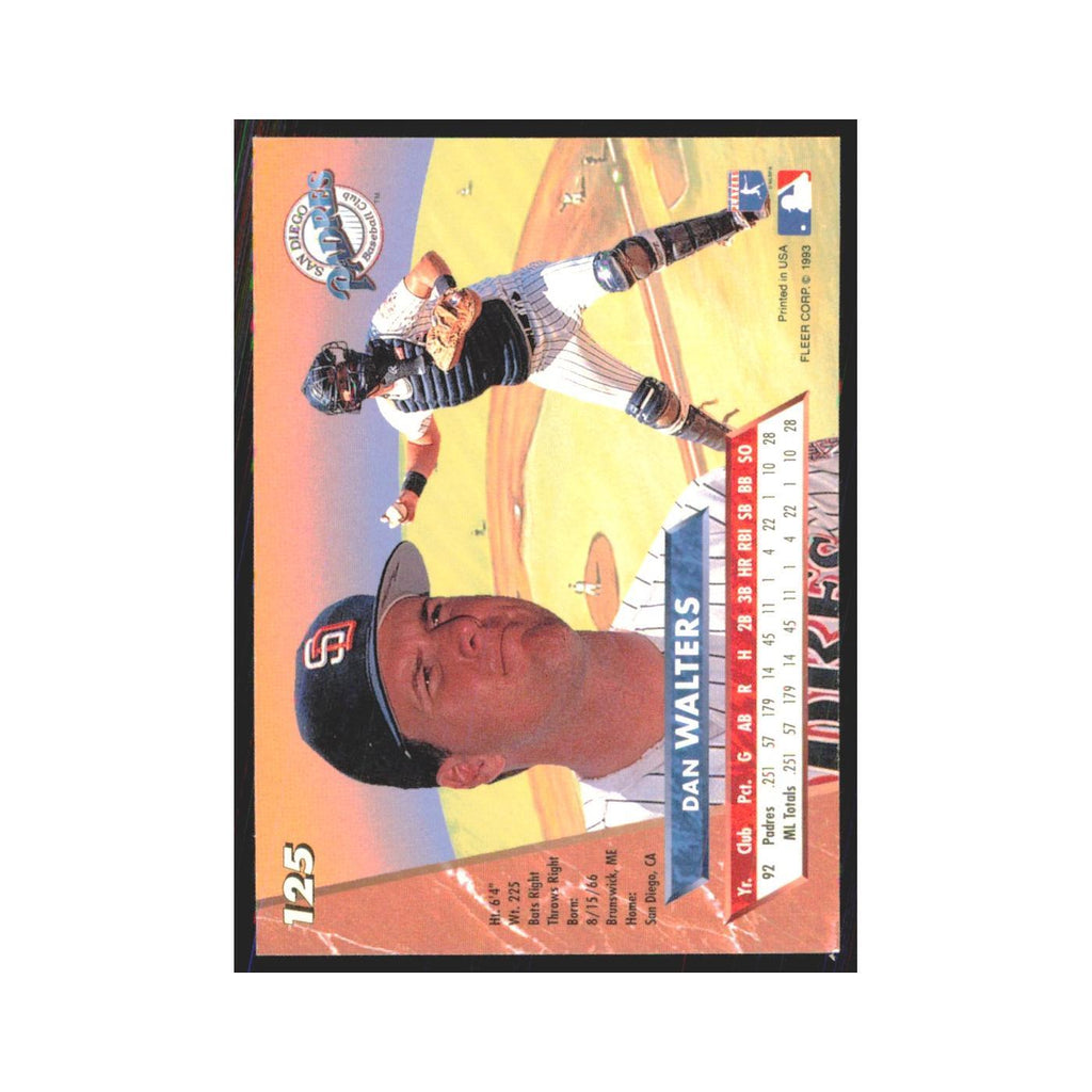 1993 Fleer Ultra Dan Walters RC Padres #125