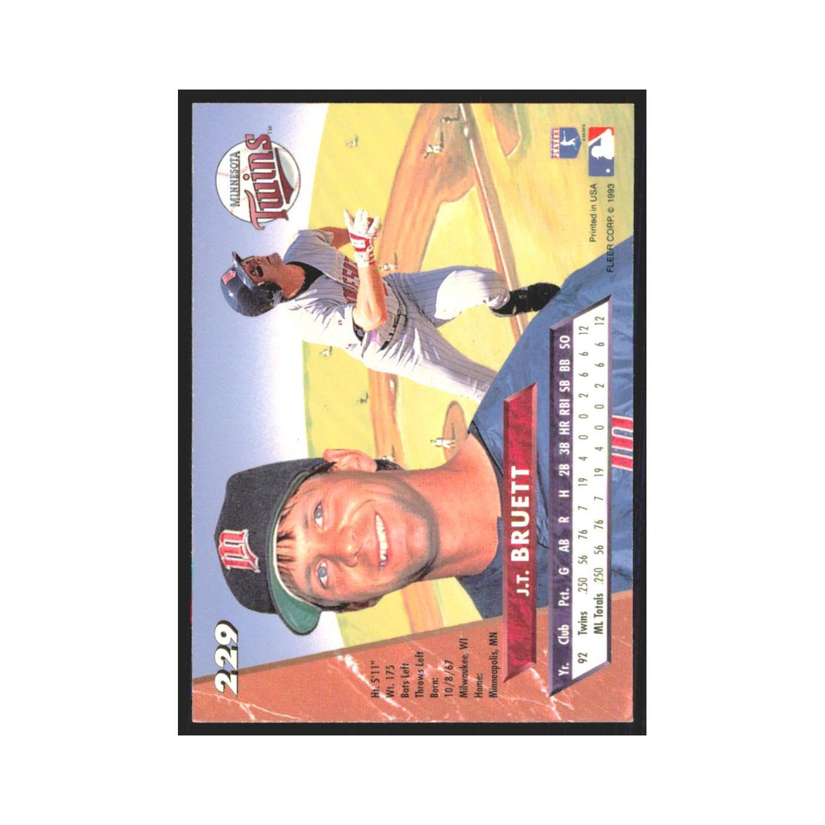 1993 Fleer Ultra J.T. Bruett RC Twins #229