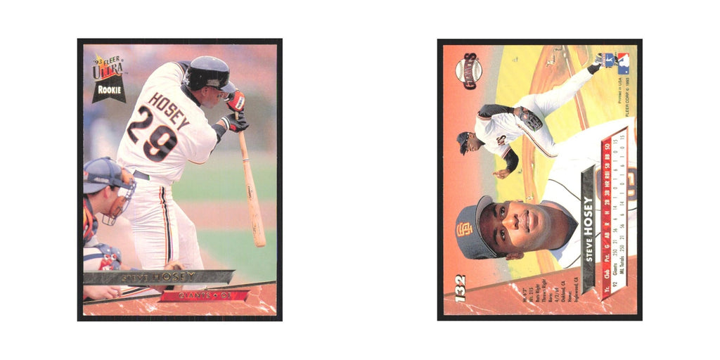 1993 Fleer Ultra Steve Hosey RC Giants #132