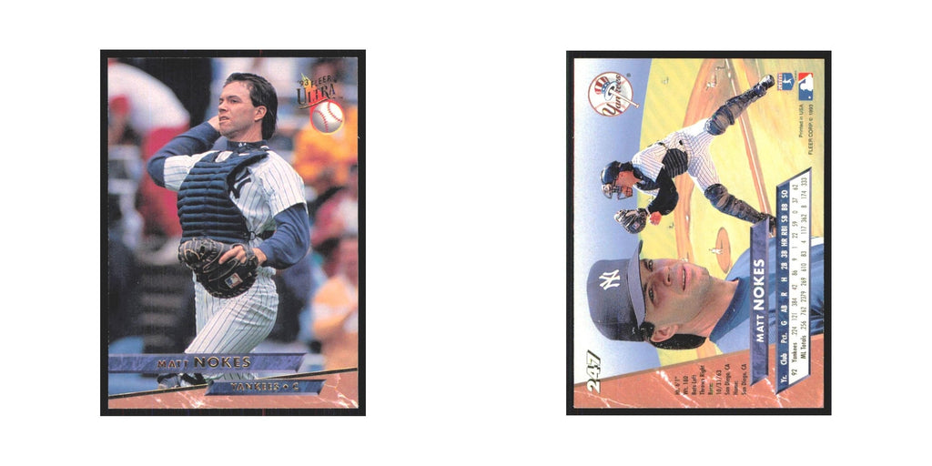 1993 Fleer Ultra Matt Nokes Yankees #247