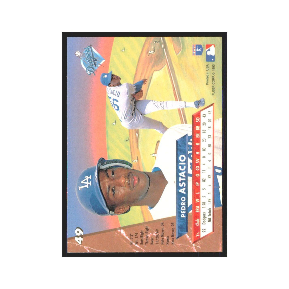 1993 Fleer Ultra Pedro Astacio RC Dodgers #49