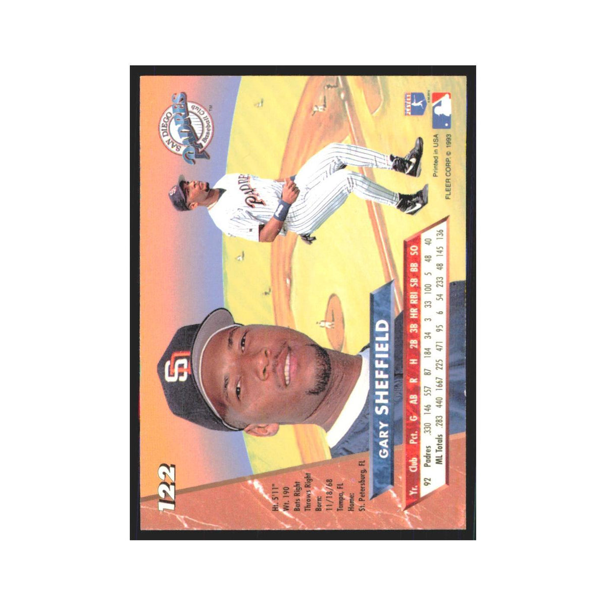 1993 Fleer Ultra Gary Sheffield Padres #122