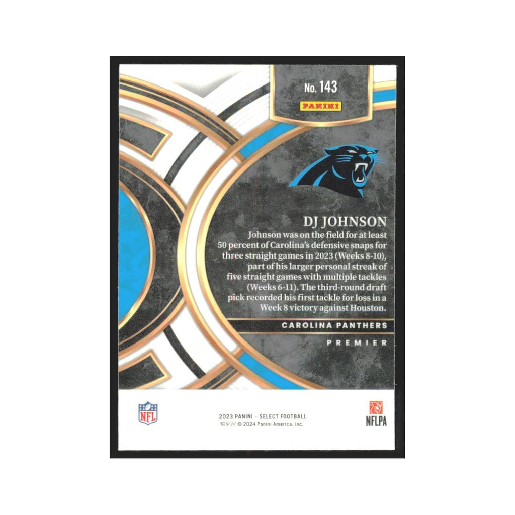 2023 Panini Select DJ Johnson RC Panthers #143