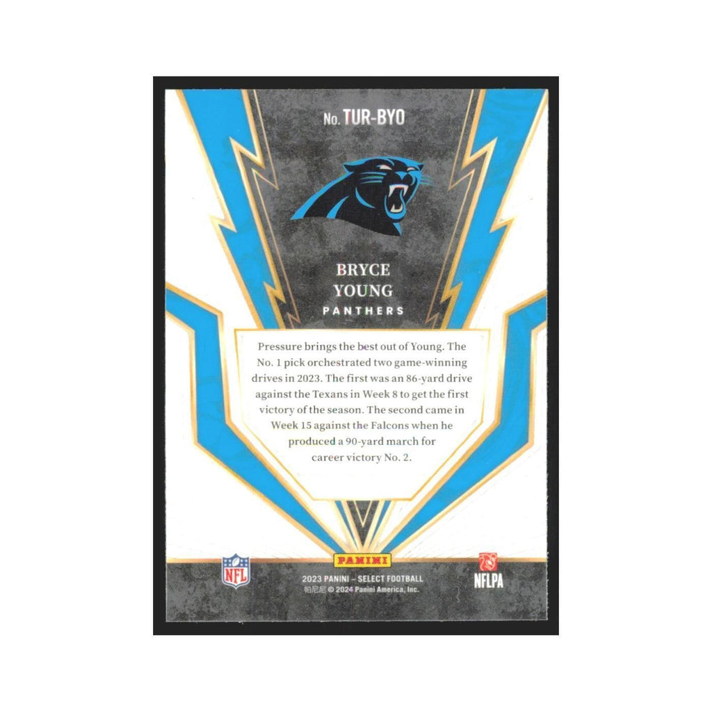 2023 Panini Select Bryce Young Panthers #TUR-BYO