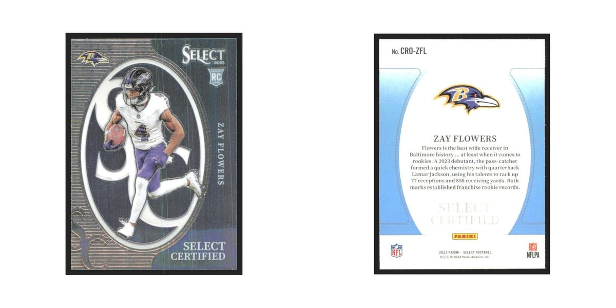 2023 Panini Select Zay Flowers RC Ravens #CRO-ZFL
