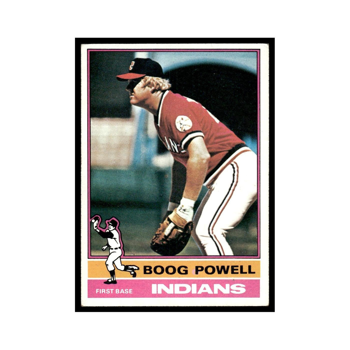 Boog Powell 1976 Topps #45 Cleveland Indians Baseball Card EX