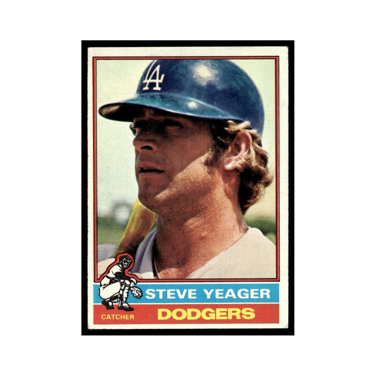 Steve Yeager 1976 Topps #515 Los Angeles Dodgers Baseball Card EX