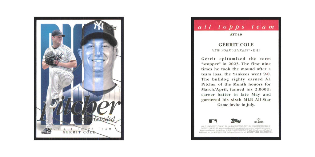 2024 Topps Gerrit Cole Yankees #ATT-10