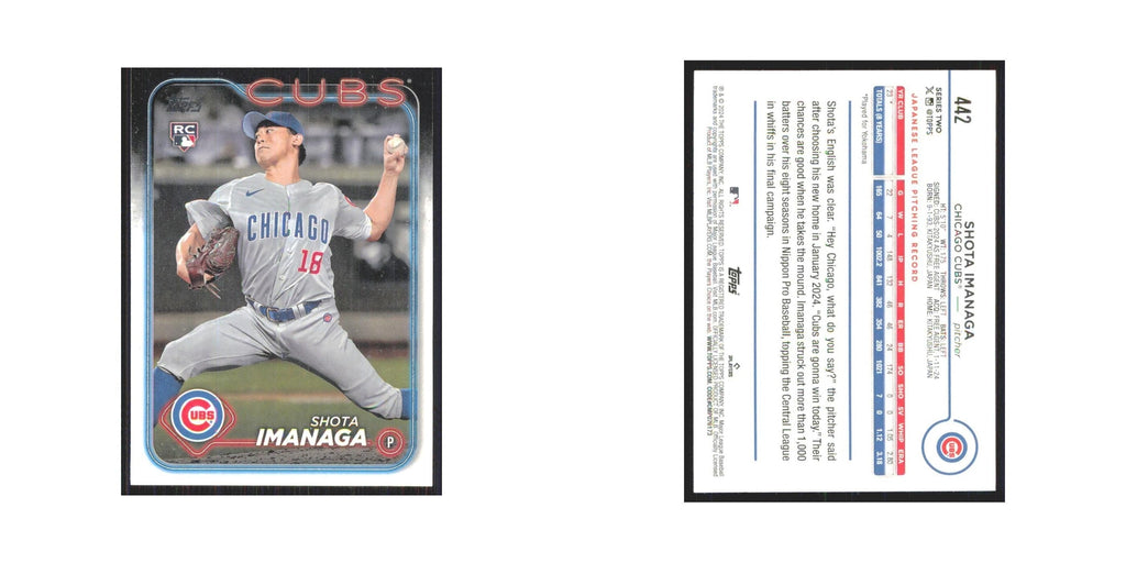 2024 Topps Shota Imanaga RC Cubs #442