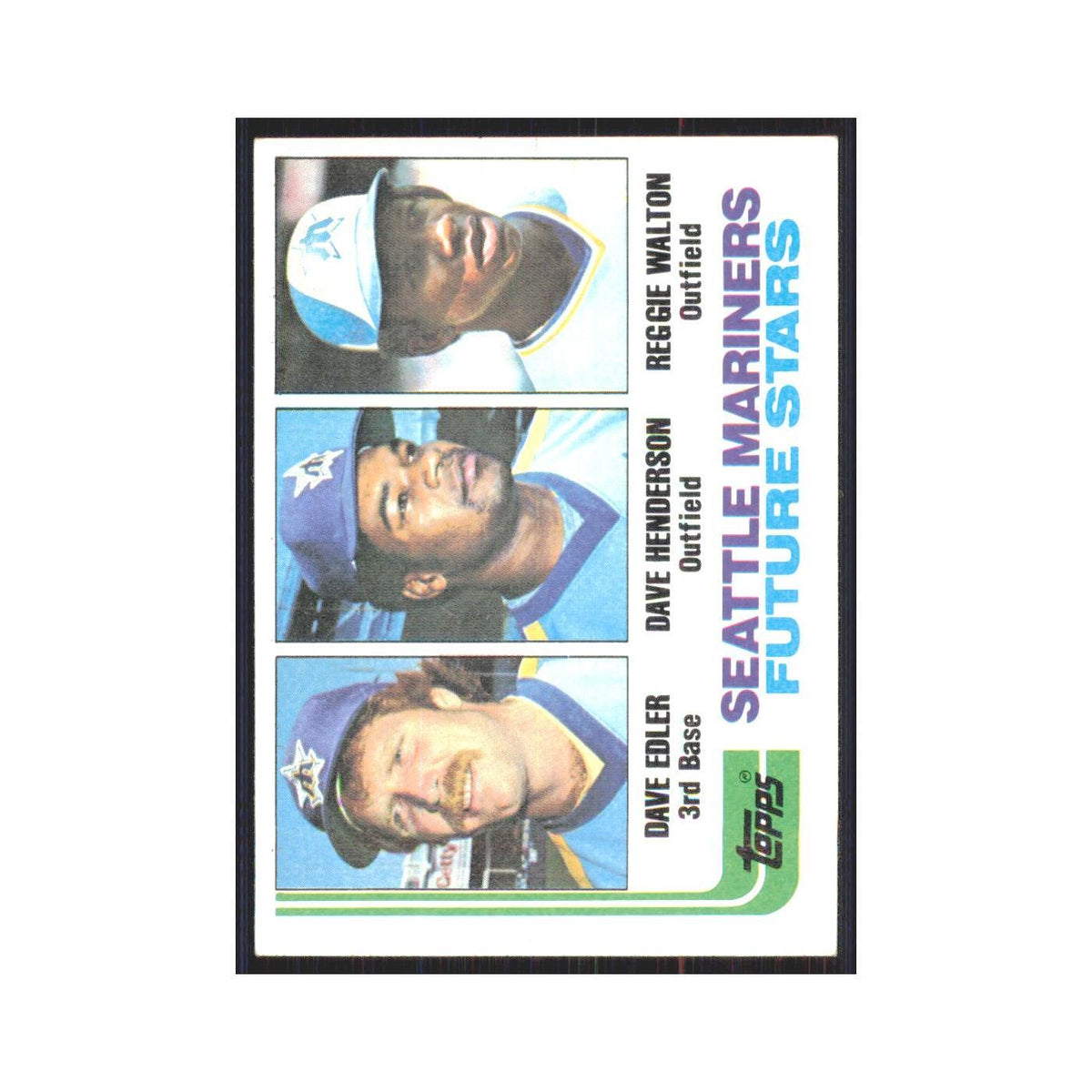 1982 Topps Dave Edler/Dave Henderson/Reggie Walton Mariners #711
