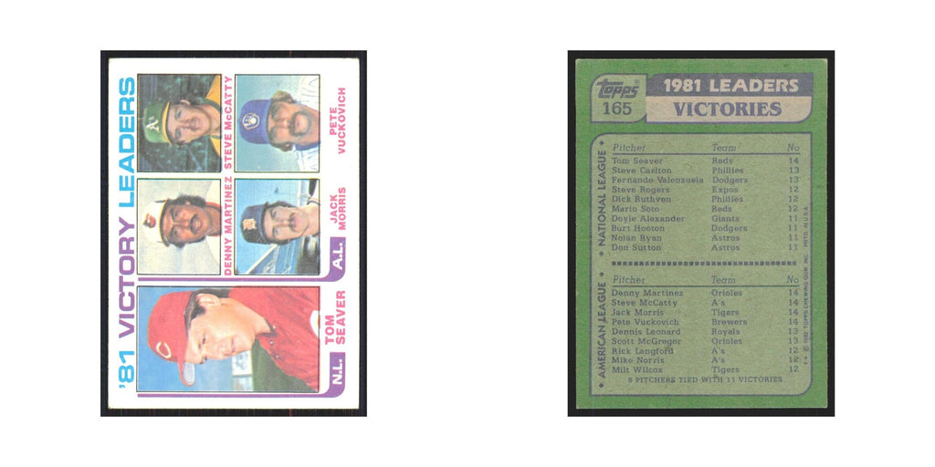 1982 81 Victory Leaders Cincinnati Reds/Baltimore Orioles/Oakland Athletics/Detr