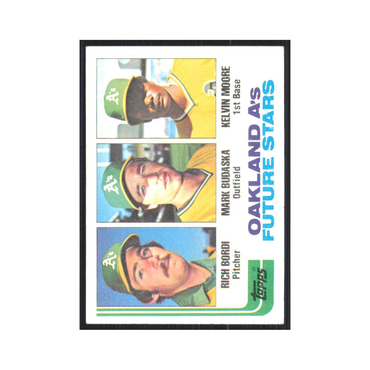 1982 Topps Rich Bordi/Mark Budaska/Kelvin Moore Athletics #531