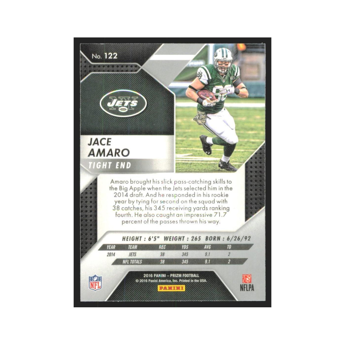 2016 Panini Prizm Jace Amaro Jets #122