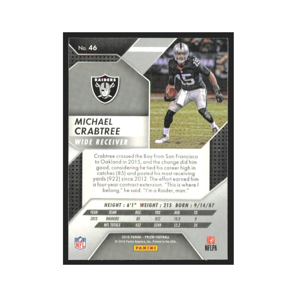 2016 Panini Prizm Michael Crabtree Raiders #46