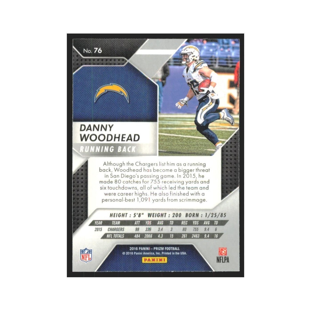 2016 Panini Prizm Danny Woodhead San Diego Chargers #76