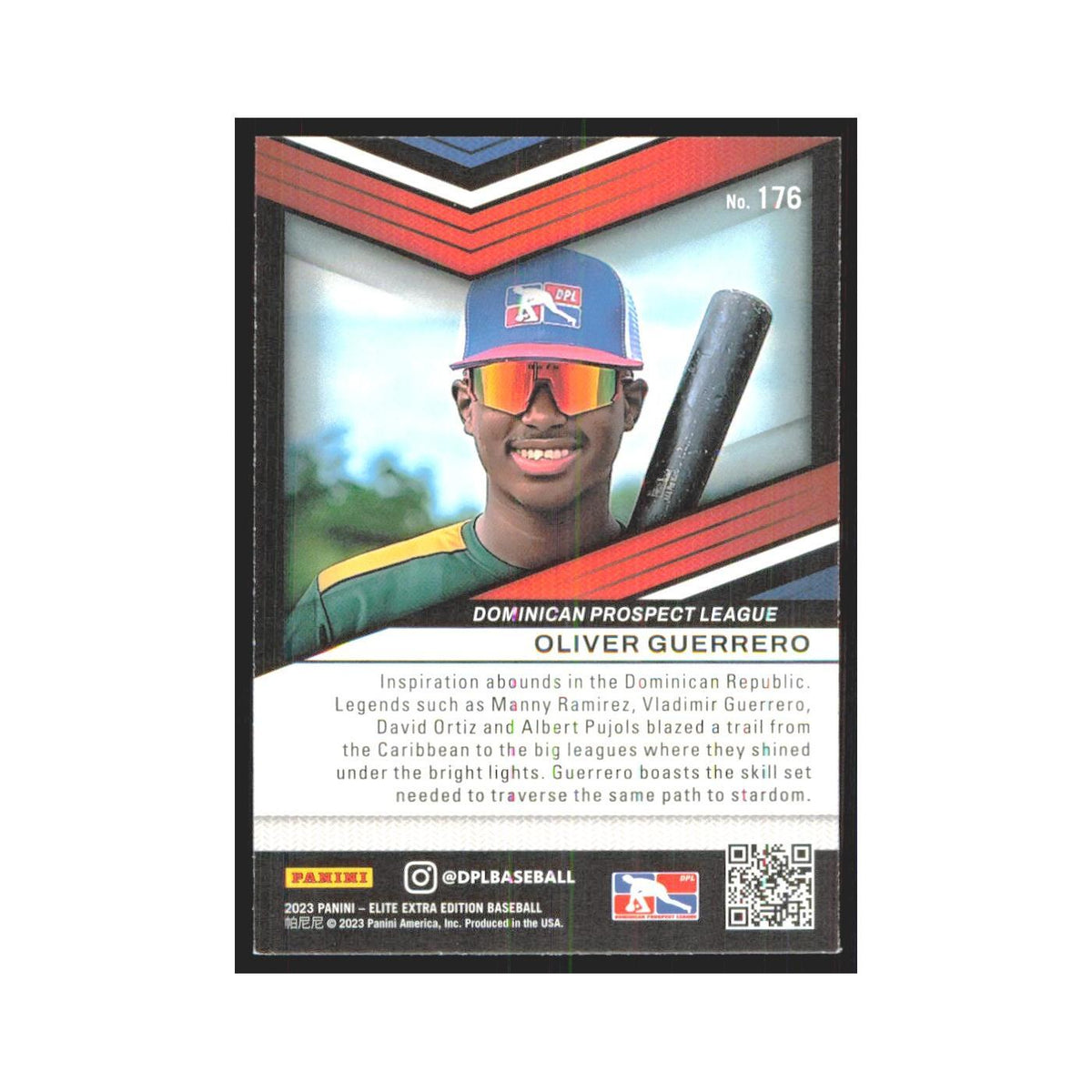 2023 Panini Elite Extra Oliver Guerrero Dominican #176