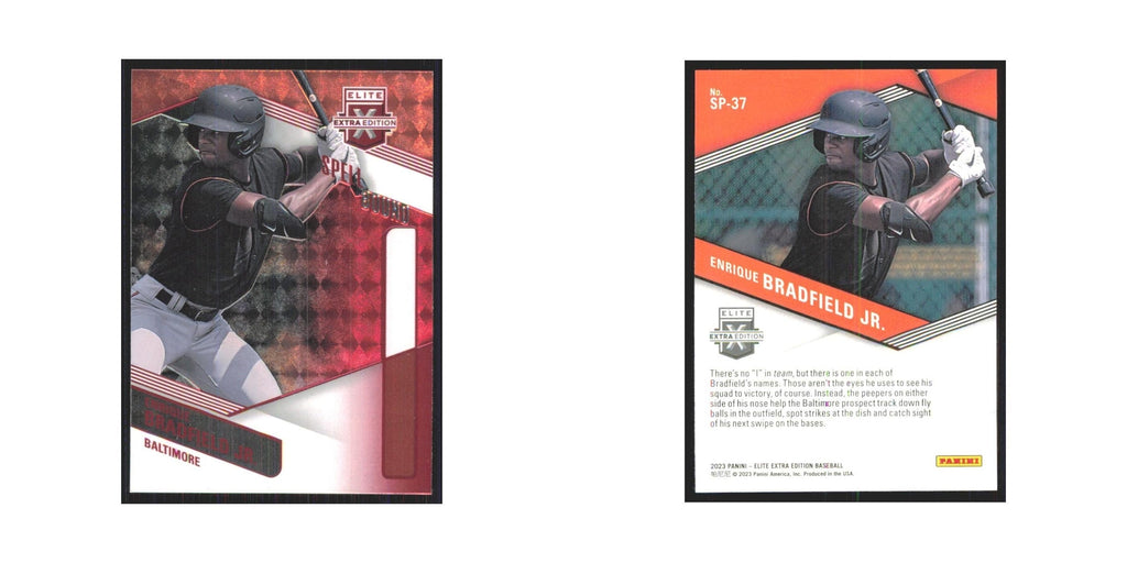 2023 Panini Elite Extra Enrique Bradfield Jr Baltimore #SP-37