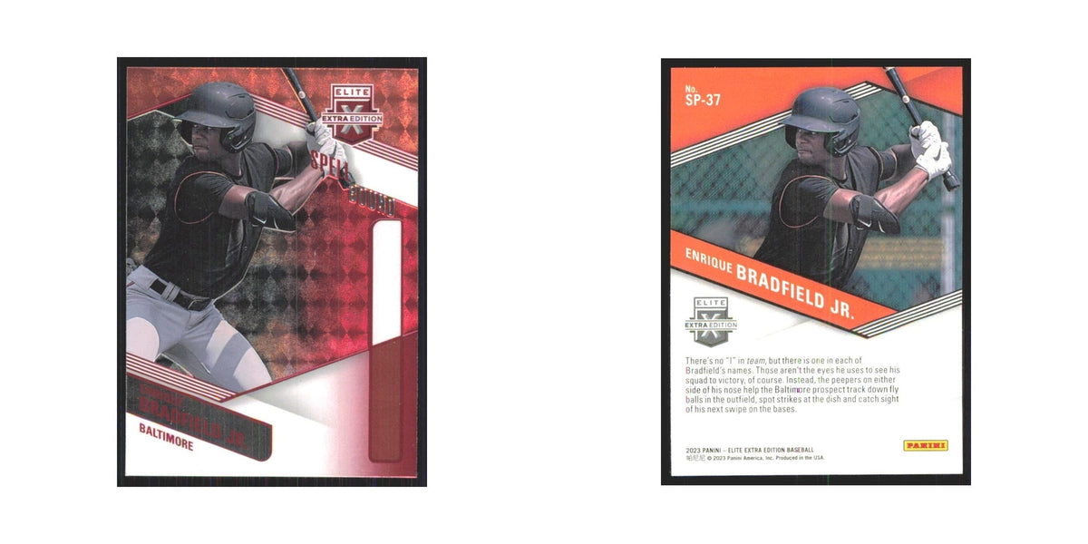 2023 Panini Elite Extra Enrique Bradfield Jr Baltimore #SP-37