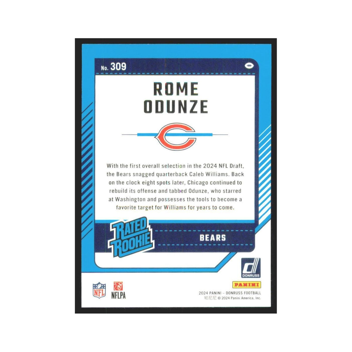 2024 Donruss Rome Odunze RC Bears #309
