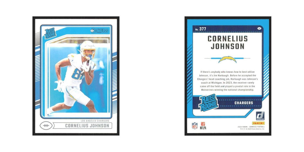 2024 Donruss Cornelius Johnson RC Chargers #377