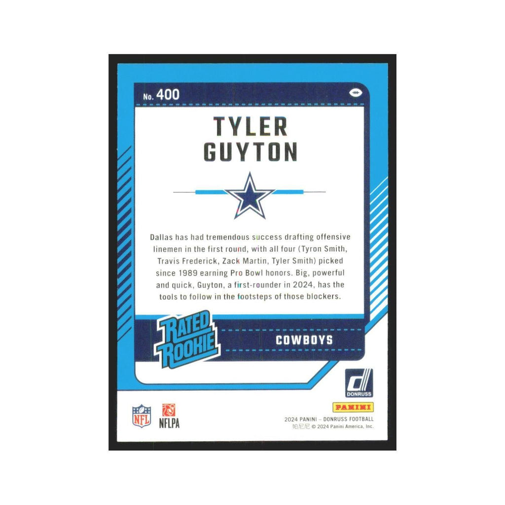 2024 Donruss Tyler Guyton RC Cowboys #400
