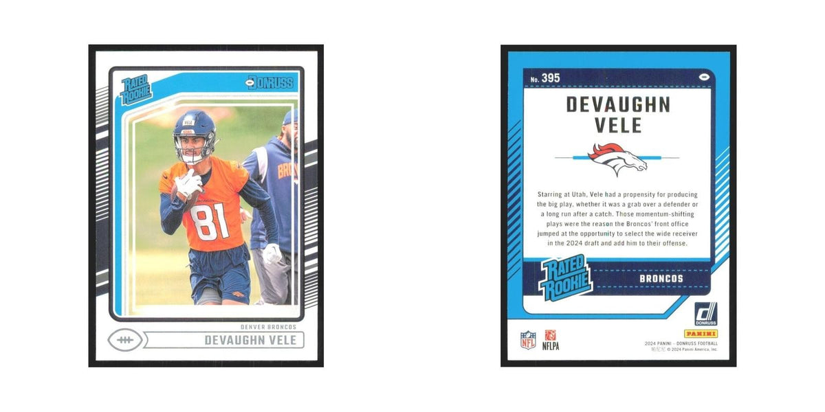 2024 Donruss Devaughn Vele RC Broncos #395