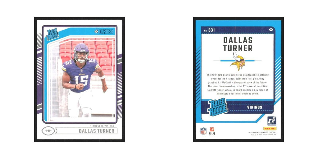 2024 Donruss Dallas Turner RC Vikings #331