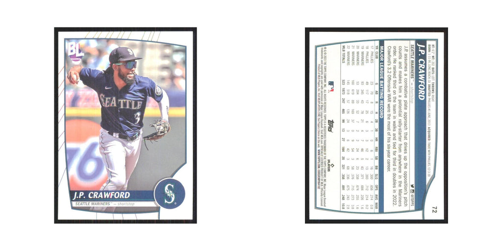 2023 Topps Big League J.P. Crawford Mariners #72
