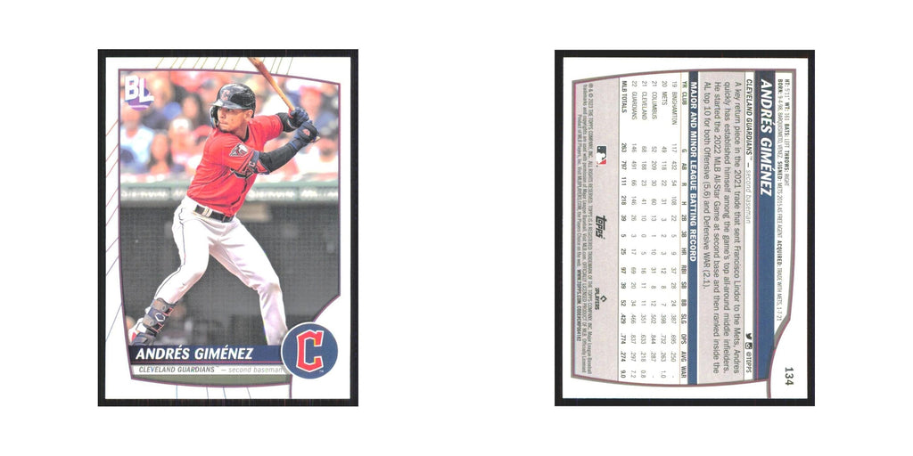 2023 Topps Big League Andrés Giménez Guardians #134
