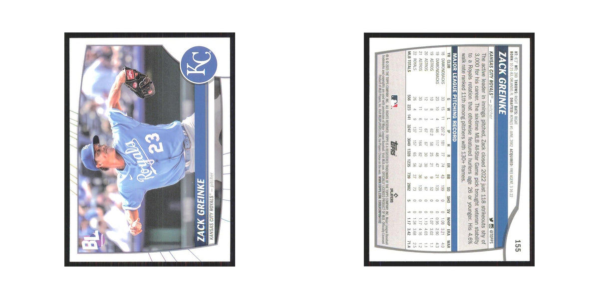 2023 Topps Big League Zack Greinke Royals #155