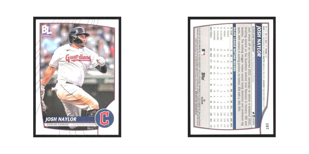 2023 Topps Big League Josh Naylor Guardians #187