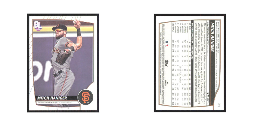 2023 Topps Big League Mitch Haniger Giants #81