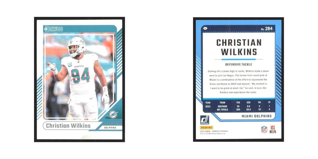 2024 Donruss Christian Wilkins Dolphins #284