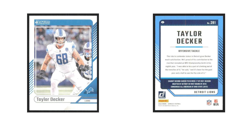 2024 Donruss Taylor Decker Lions #281